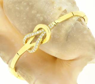 Bracelete with grid composition and diamonds